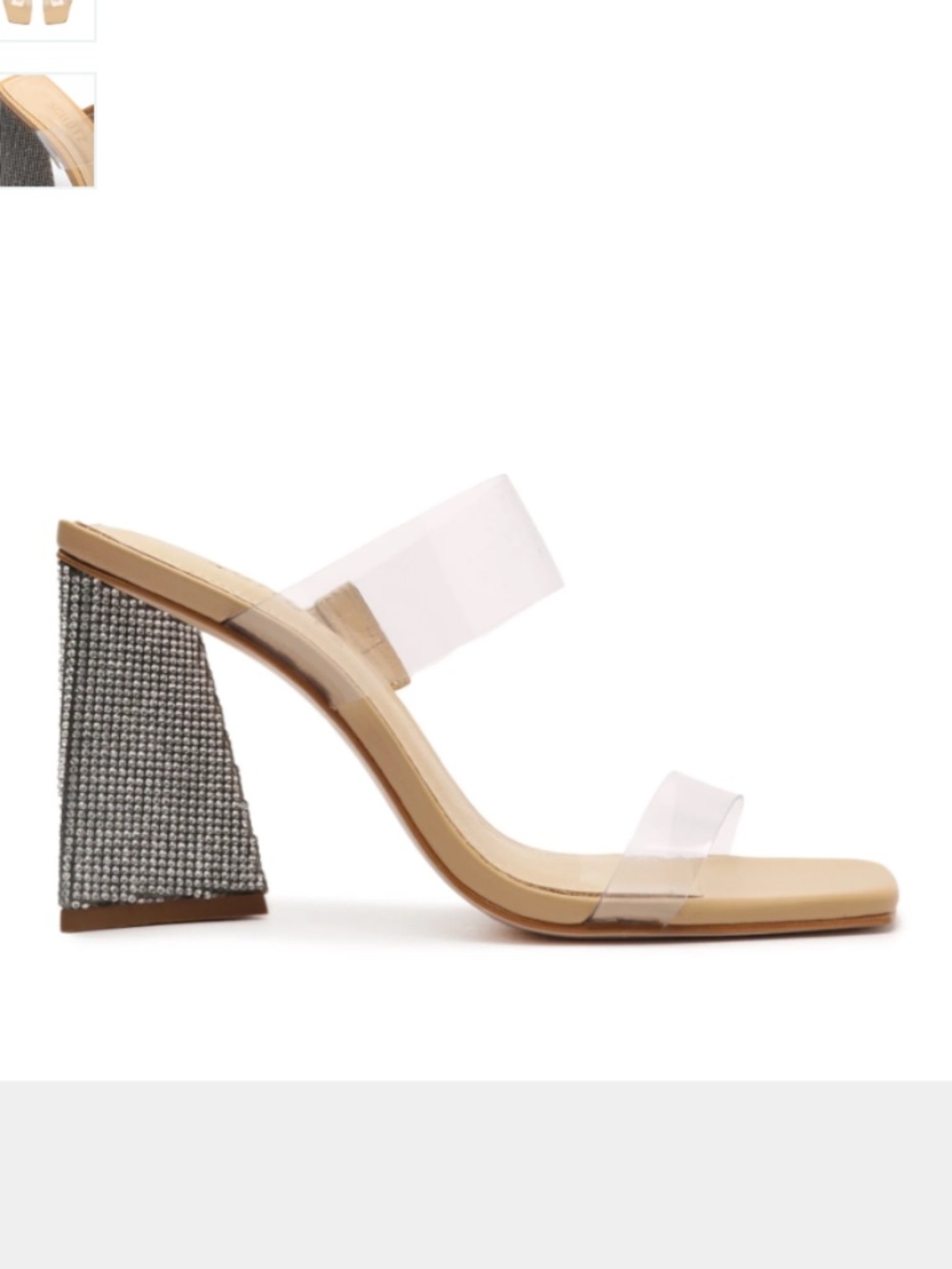 Schutz Rhinestone Heel Sandals